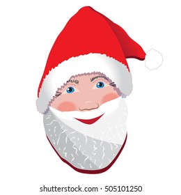 Santa Claus avatar flat.