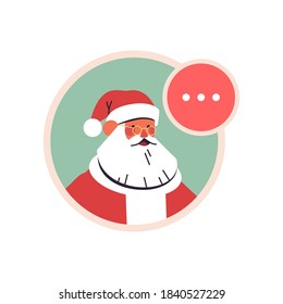 santa claus avatar happy new year merry christmas holidays celebration concept portrait vector illustration