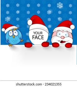 santa claus with background 