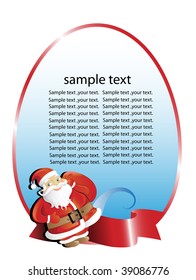 Santa Claus background for advertising and greeting card with copy space (vector) In the gallery also available high resolution jpeg image made from this vector