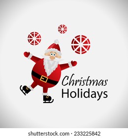 Santa Claus Background - Vector Illustration, Graphic Design Editable For Your Design, Christmas Concept