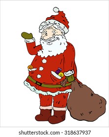 Santa Claus with bag 