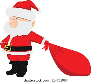 Santa Claus with a bag