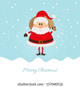 Santa Claus with a bag of The Christmas Card
