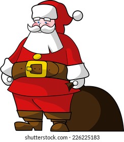Santa Claus with bag of gifts