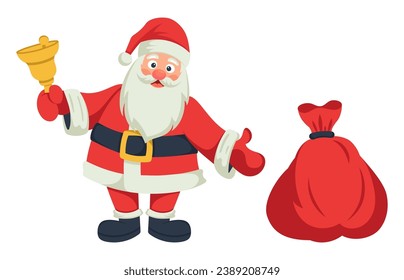 Santa Claus with a bag of gifts