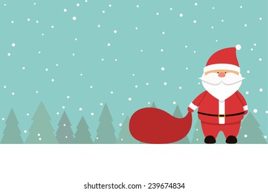 Santa Claus with a bag of gifts