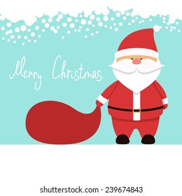Santa Claus with a bag of gifts