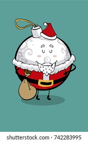 santa claus ball vector