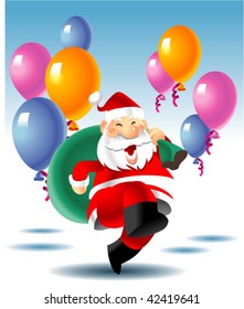 Santa claus and balloon
