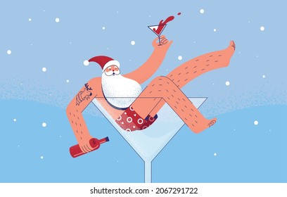 drunk christmas clipart