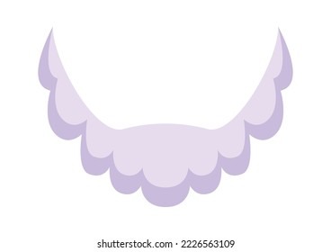 Icono plano de barba de Santa Claus elemento emoji de Navidad