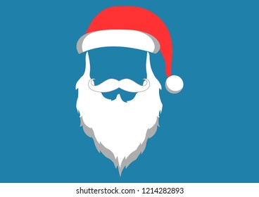 Santa Claus Beard Hat Stock Vector (Royalty Free) 1214282893 | Shutterstock