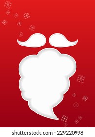 Santa Claus beard, place for your text 