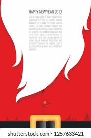 Santa Claus beard - vector greeting card