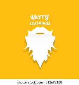 Santa claus with beard vector illustration .Christmas hipster poster for party or greeting card. Santa Hipster Claus. vector merry christmas art design background.