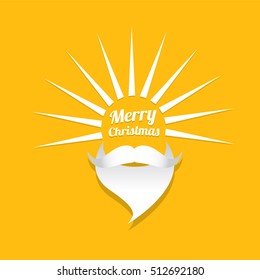 Santa claus with beard vector illustration .Christmas hipster poster for party or greeting card. Santa Hipster Claus. vector merry christmas art design background.