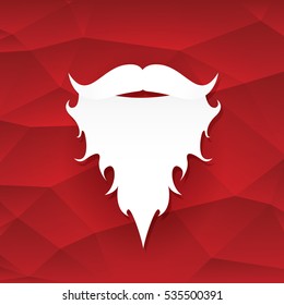 Santa claus with beard vector illustration .Christmas hipster poster for party or greeting card. Santa Hipster Claus. vector merry christmas art design background.