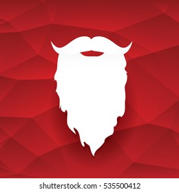Santa claus with beard vector illustration .Christmas hipster poster for party or greeting card. Santa Hipster Claus. vector merry christmas art design background.