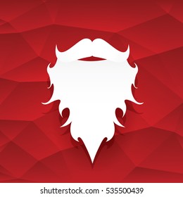 Santa claus with beard vector illustration .Christmas hipster poster for party or greeting card. Santa Hipster Claus. vector merry christmas art design background.