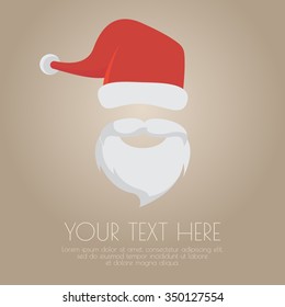 Santa Claus Beards and Hats. Vector Illustration. Concepts Web Banner and Printed Materials. Trendy and Beautiful.