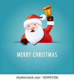 Papá Noel con la campana. Vector