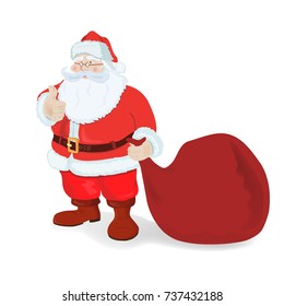 Santa Claus Big Bag Stock Vector (Royalty Free) 737432188