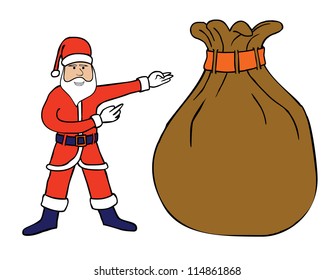 Santa Claus with big sack