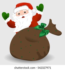 Santa Claus with  big sack