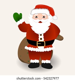 Santa Claus with  big sack