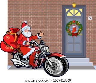 Santa Claus biker motorcycle Christmas gifts