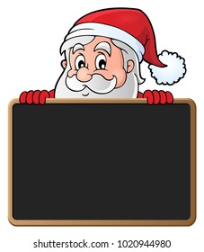 Santa Claus with blackboard theme 2 - eps10 vector illustration.