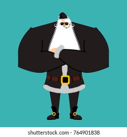 Santa Claus bodyguards. Christmas guards. Protecting new year. Defenders gifts for children 