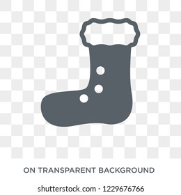 Santa claus boot icon. Santa claus boot design concept from Christmas collection. Simple element vector illustration on transparent background.