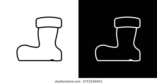 Santa claus boot icon in line design. Editable stroke icons.