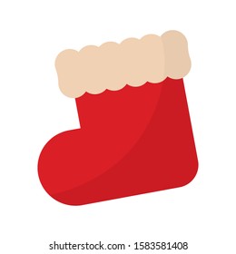 Santa claus boot icon - Vector illustration design