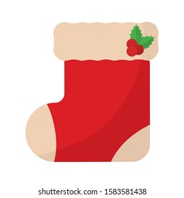 Santa claus boot icon - Vector illustration design