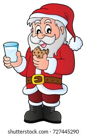 Santa Claus breakfast theme 1 - eps10 vector illustration.
