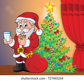 Desayuno de Santa Claus tema 5 - ilustración vectorial de eps10.