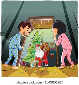 santa claus bringing happiness to every children around the world. its that joyful time again.