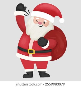 santa claus brings christmas gifts