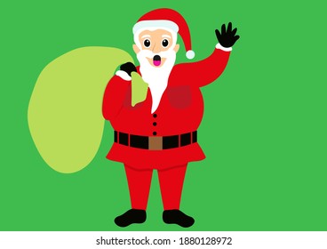 Santa Claus brings sacks of gifts to share with the children at Christmas and New Year