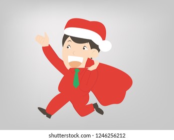 Santa Claus business man vector
