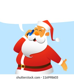 Santa Claus calling by mobile phone