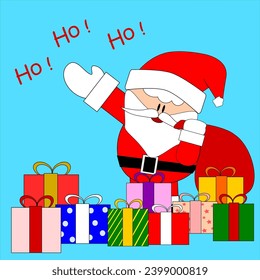 Santa Claus came with laughter and gifts of joy.