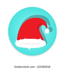 Santa claus cap on white background. vector