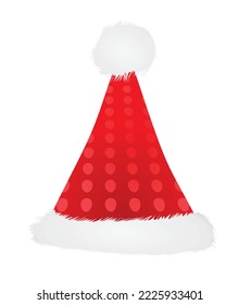Santa Claus cap. vector illustration