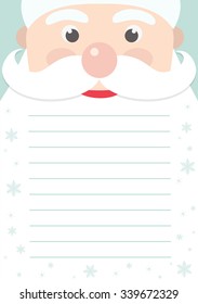 santa claus card with snow