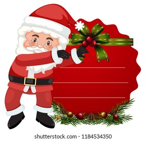 A santa claus card template illustration