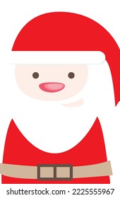 Santa Claus card. Vector cartoon simple illustrations of Santa Claus